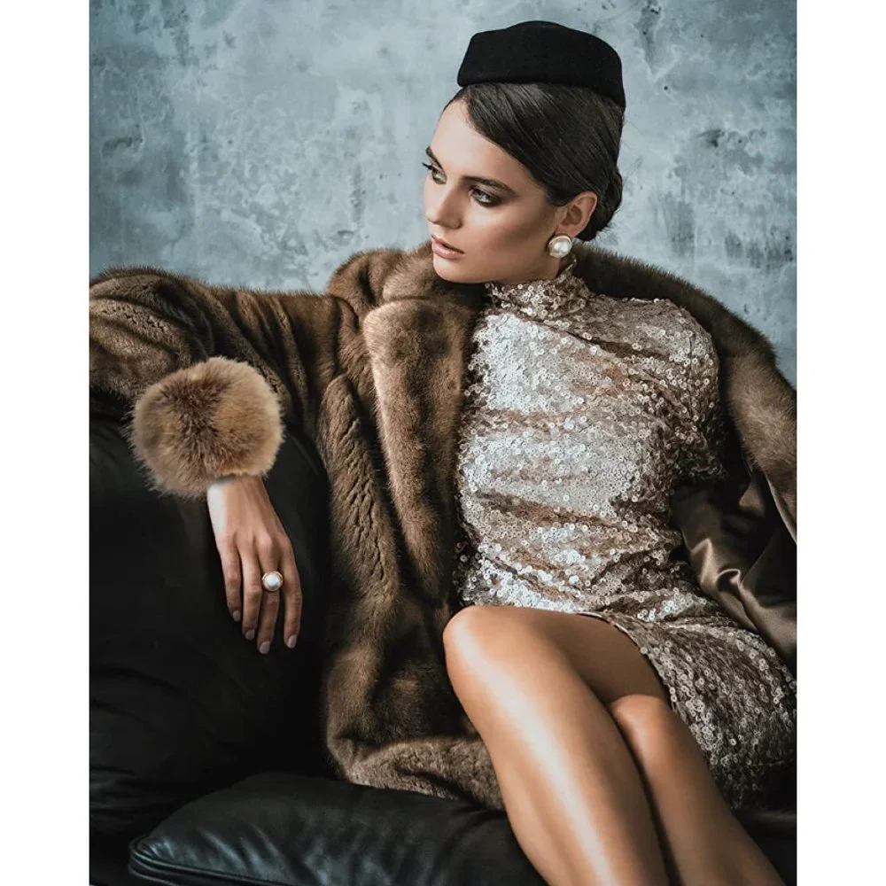 Brown Fuzzy Faux Fur Pom Pom Wrist Cuffs Furry Bands Arm‎ Warmers Boot Covers